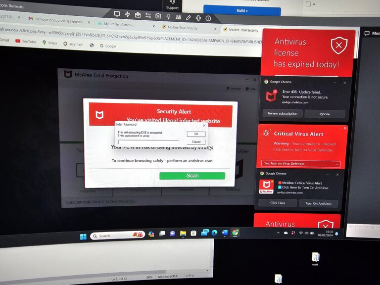 Remote Support Success: Virus Removal for a Workington Customer